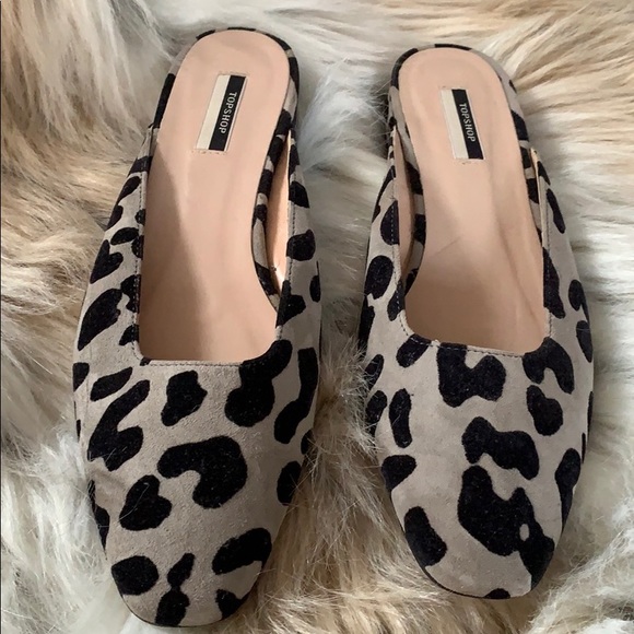 Topshop Shoes - Animal print mule shoes